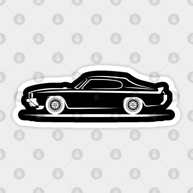 1970 Buick GSX 455 Stage White Sticker by PauHanaDesign